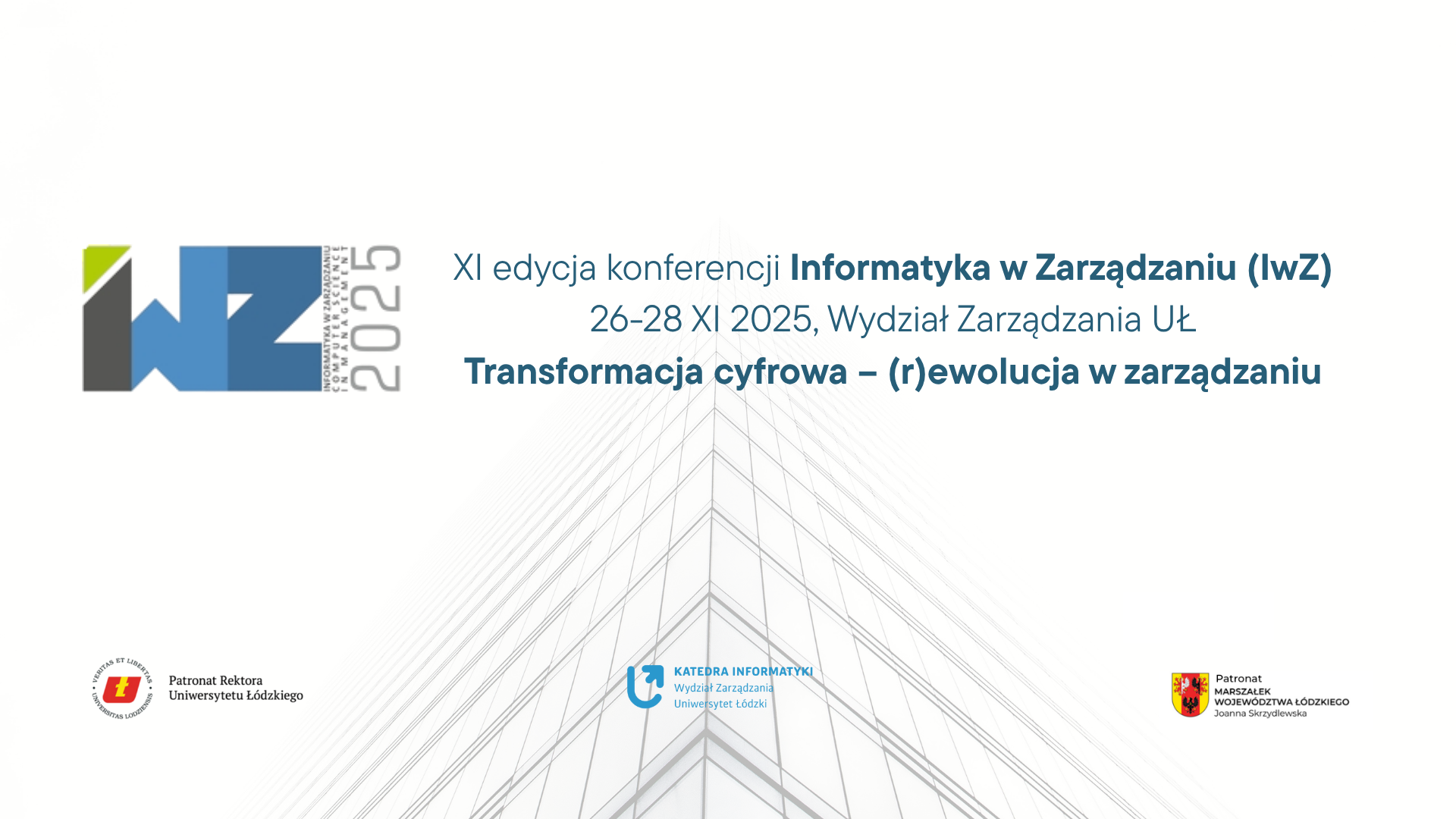 Plakat z tytułem i datą konferencji