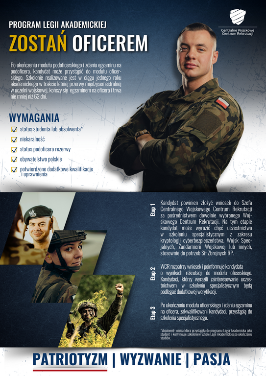 plakat informacyjny o legii akademickiej