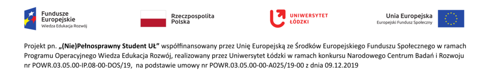 Logotypy Projektu (Nie)Pełnosprawny Student UŁ 