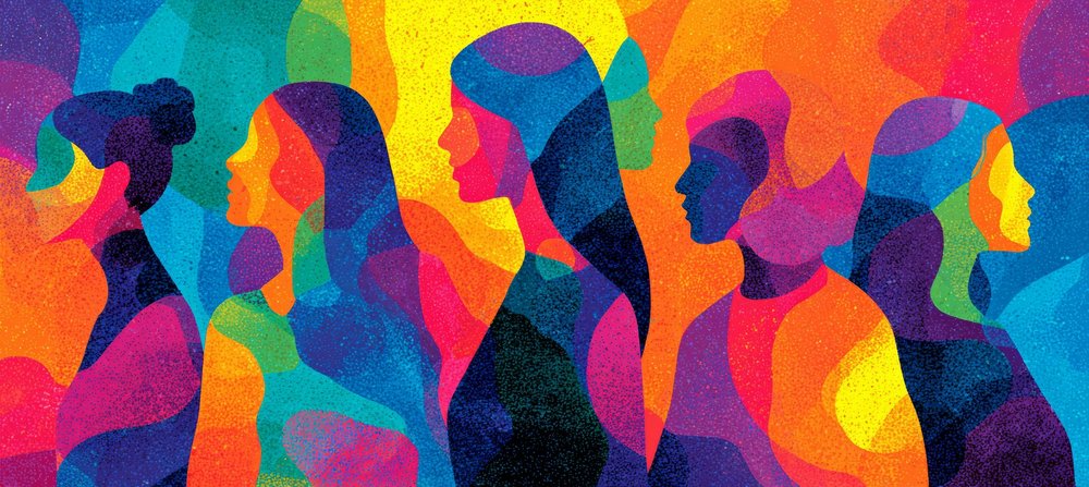 Na grafice widać różnokolorowe postaci