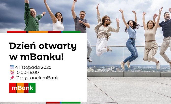 plakat informacyjny na temat dnia otwartego w mbanku