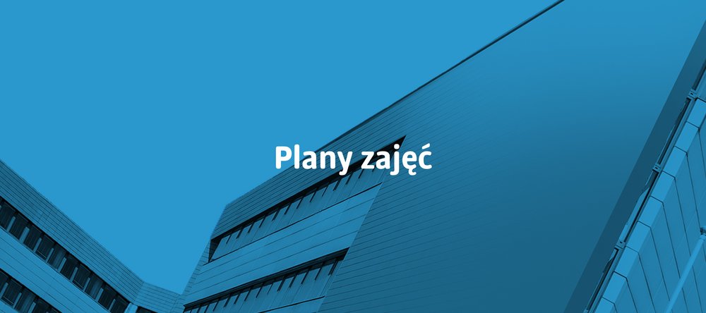 Napis Plan zajęć na niebieskim tle