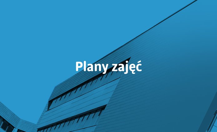 Napis Plan zajęć na niebieskim tle