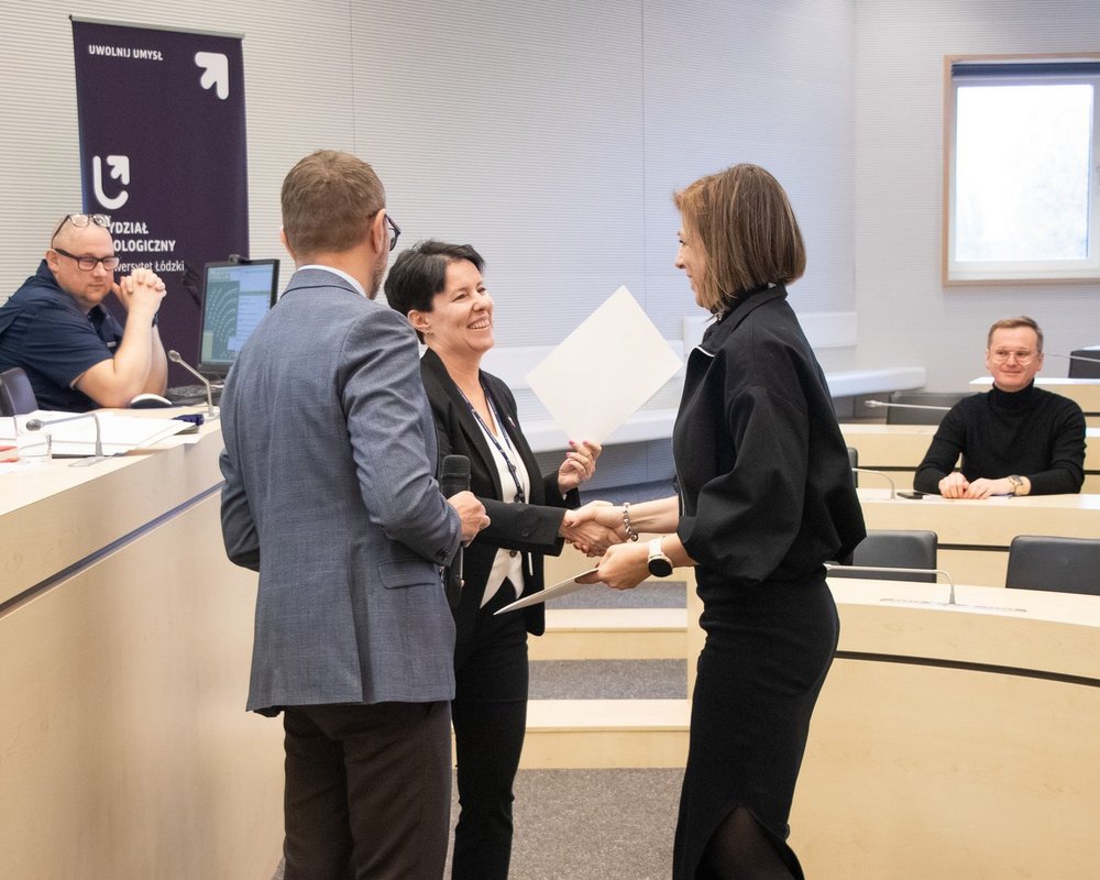 Kadr z wręczenia nagród