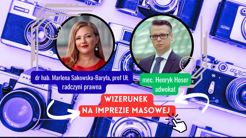 Kolorowa grafika przedstawiająca kobietę i mężczyznę w okręgach.